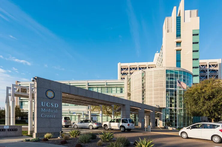 UC San Diego Medical Center entrance, walking distance from the Hillcrest apartment